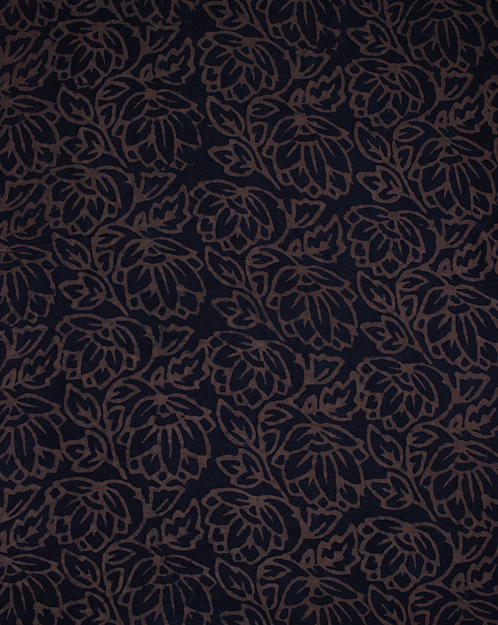 Indigo Hand Block Moss Crepe Fabric