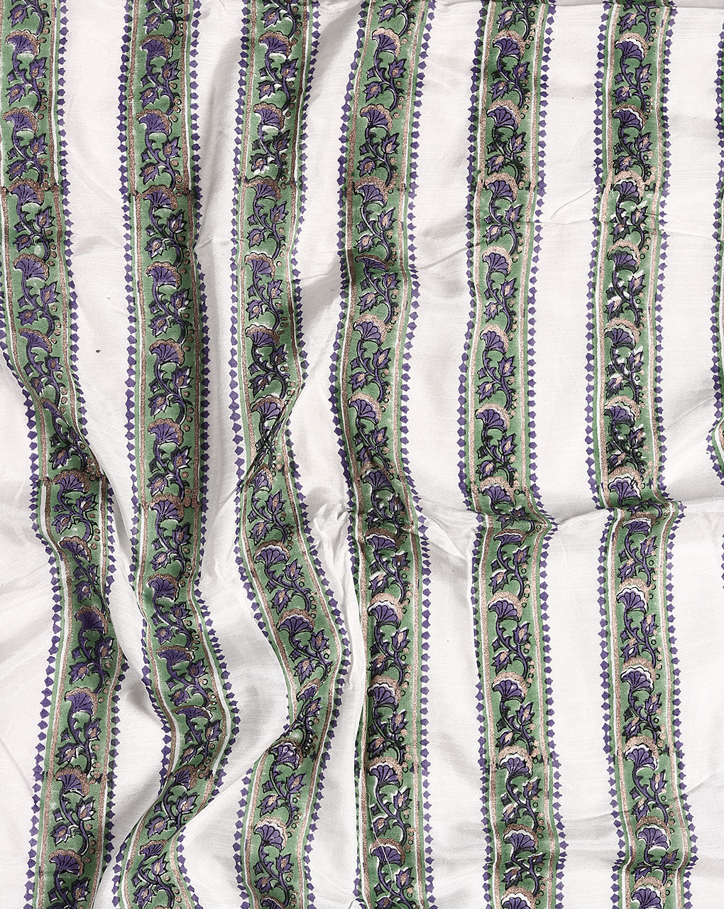 Hand Block Viscose Slub Fabric